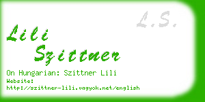 lili szittner business card